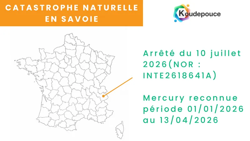 Maison fissurée à Mercury (Savoie) après le mouvement de terrain reconnu en catastrophe naturelle par l'arrêté du 10 juillet 2026